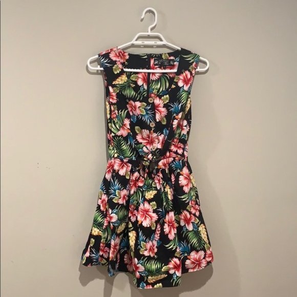 Hell Bunny Hawaiian Peekaboo Rockabilly Dress - Women’s Size Small - Picture 2 of 6